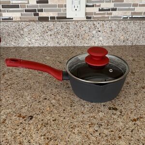 Weight watcher Non-Stick Saucepan with Red Handle